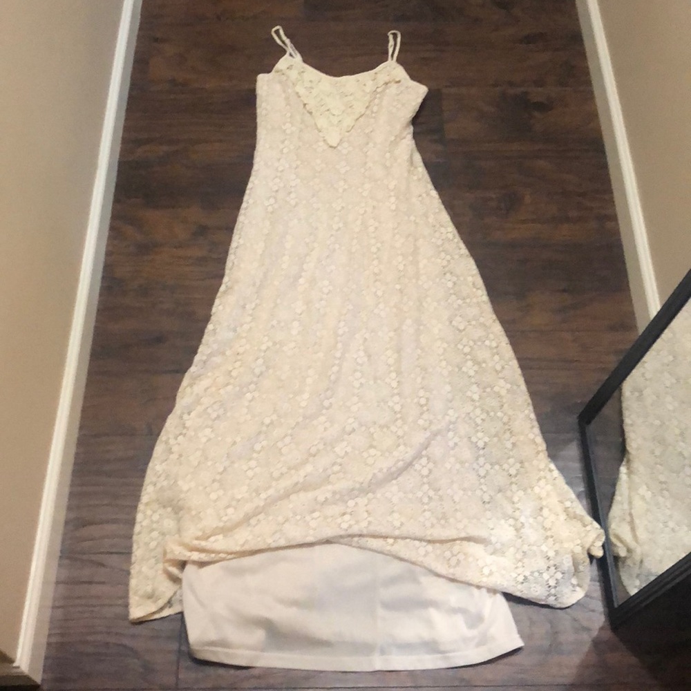 Lovely, long lace dress